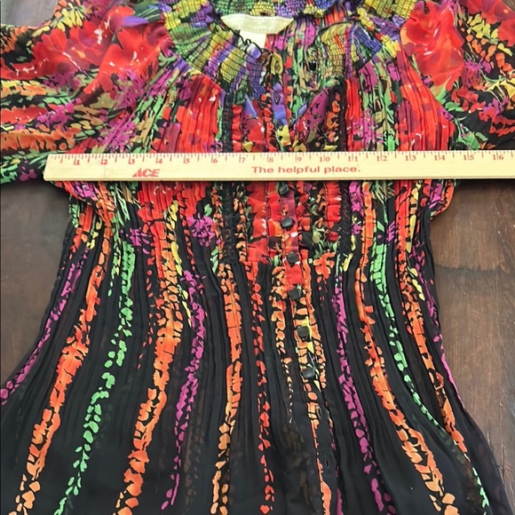 Colorful Sheer Women's Top - Picture 10 of 13